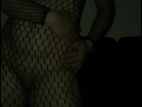 Asian milf - webcam dancing with black body stockings