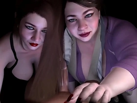 Double blowjob by two thick mature asian milfs: 3d porn