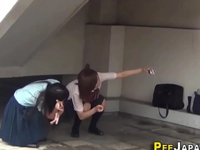 Japanese teens peeing