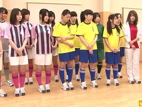 Japanese female team listen and take a lesson from their coach