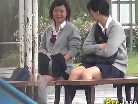 Asian teen public pissing